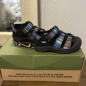 KEEN Kids' Black Sandals with Multicolor Straps